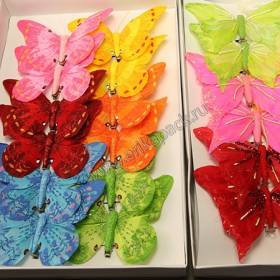 Бабочки для цветочных композиций 18 см 